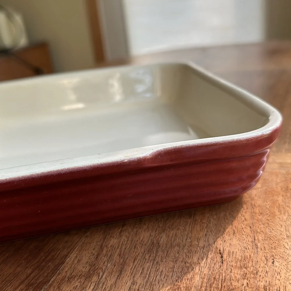 Emile Henry France Red Casserole Williams Sonoma Square Dish 9 x 9